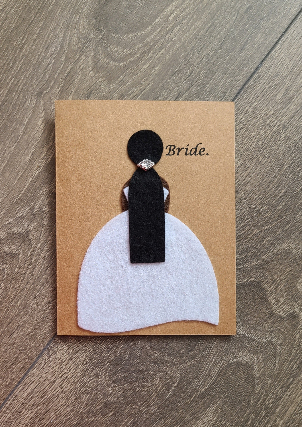 Wedding Card - Bride. (Ponytail)