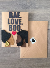 Load image into Gallery viewer, Romance/Valentine&#39;s Day Card - BAE. LOVE. BOO.
