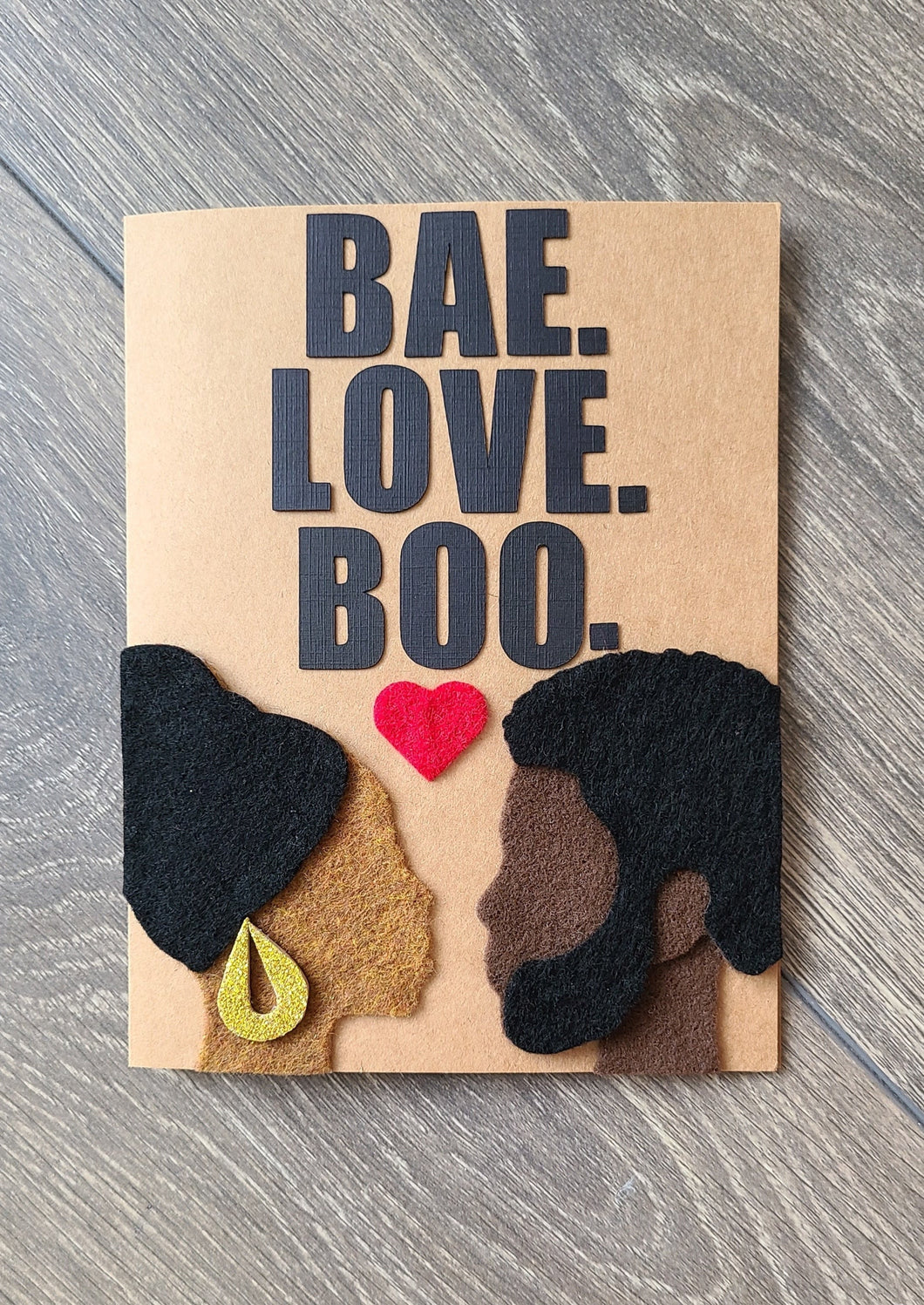 Romance/Valentine's Day Card - BAE. LOVE. BOO.