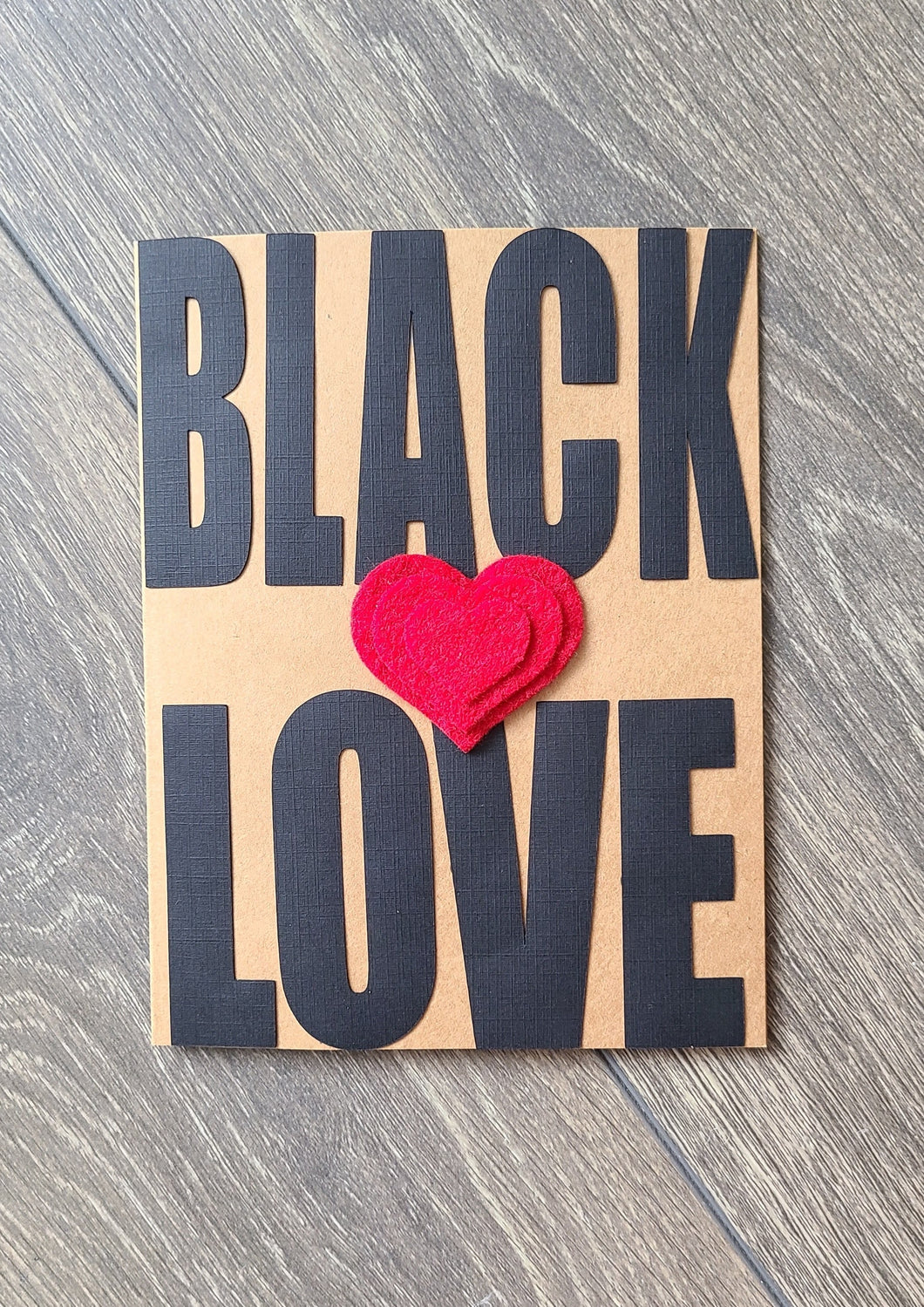 Romance/ Valentine's Day Card - BLACK LOVE