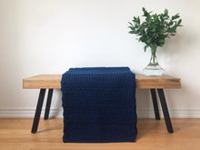 Load image into Gallery viewer, BLUEBERRY HILL - Navy Blue Throw Blanket
